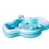 Inflatable Swimming Pool with Seats, 120" x 101" x 26"