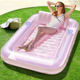 SLOOSH Inflatable Tanning Pool Lounger Float, 70" x 46", Purple Pink-L