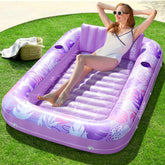 SLOOSH Inflatable Tanning Pool Lounger Float for Adults, Purple-L