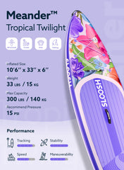 Meander Tropical Twilight 10'6" Stand Up Paddle Board