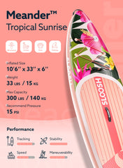 Meander Tropical Sunrise 10'6" Stand Up Paddle Board