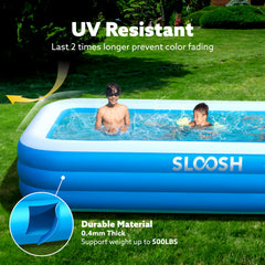 Inflatable Swimming Pool with Seats 120" x 72" x 22"