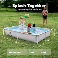 SLOOSH Rectangular Above Ground Pool - 7ft x 5ft x 23inch
