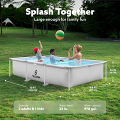 SLOOSH Rectangular Above Ground Pool - 10ft x 7ft x 30inch