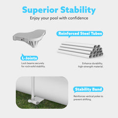 SLOOSH Rectangular Above Ground Pool - 10ft x 7ft x 30inch