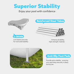 SLOOSH Rectangular Above Ground Pool - 7ft x 5ft x 23inch