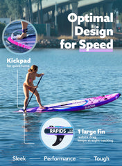 Rapids Fuchsia Tide 11'6" Inflatable Stand Up Paddle Board