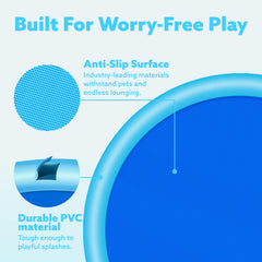 SLOOSH Non-Slip Splash Pad Sprinkler, 10ft, Blue