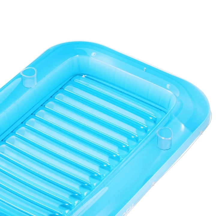 SLOOSH Transparent Inflatable Tanning Pool Lounger Float, 70