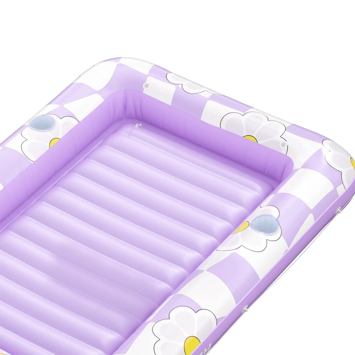 SLOOSH Inflatable Tanning Pool Lounger Float, Pink Tie-dye-Bliss State, 70