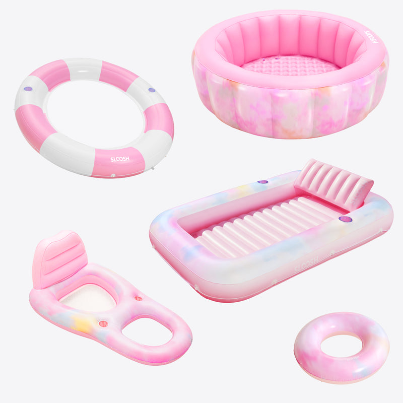 SLOOSH Pink Tie-dye 2026 New Design Series Best Floaties Bundle