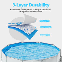 SLOOSH Round Above Ground Pool - 10ft x 30inch