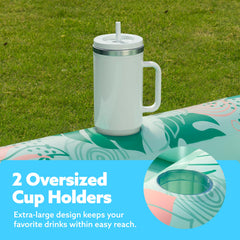 SLOOSH Inflatable Tanning Pool Lounger Float for Adults, Aqua Blue-L