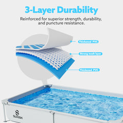 SLOOSH Rectangular Above Ground Pool - 7ft x 5ft x 23inch