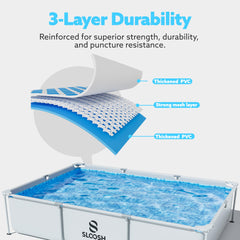 SLOOSH Rectangular Above Ground Pool - 10ft x 7ft x 30inch