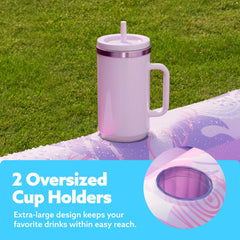 SLOOSH Inflatable Tanning Pool Lounger Float for Adults, Purple-L