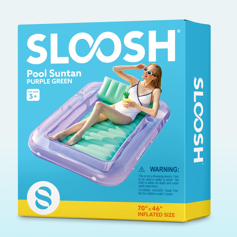 SLOOSH Inflatable Tanning Pool Lounger Float, 70