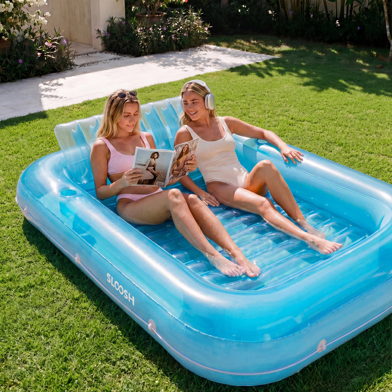SLOOSH Inflatable Tanning Pool Lounger Float, 85