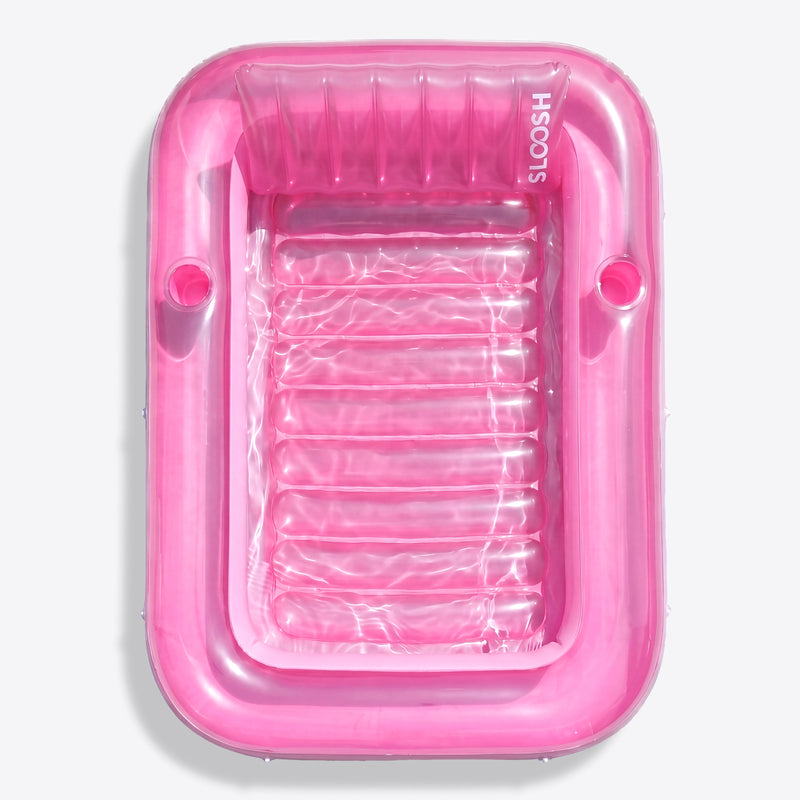 SLOOSH Transparent Inflatable Tanning Pool Lounger Float, 85