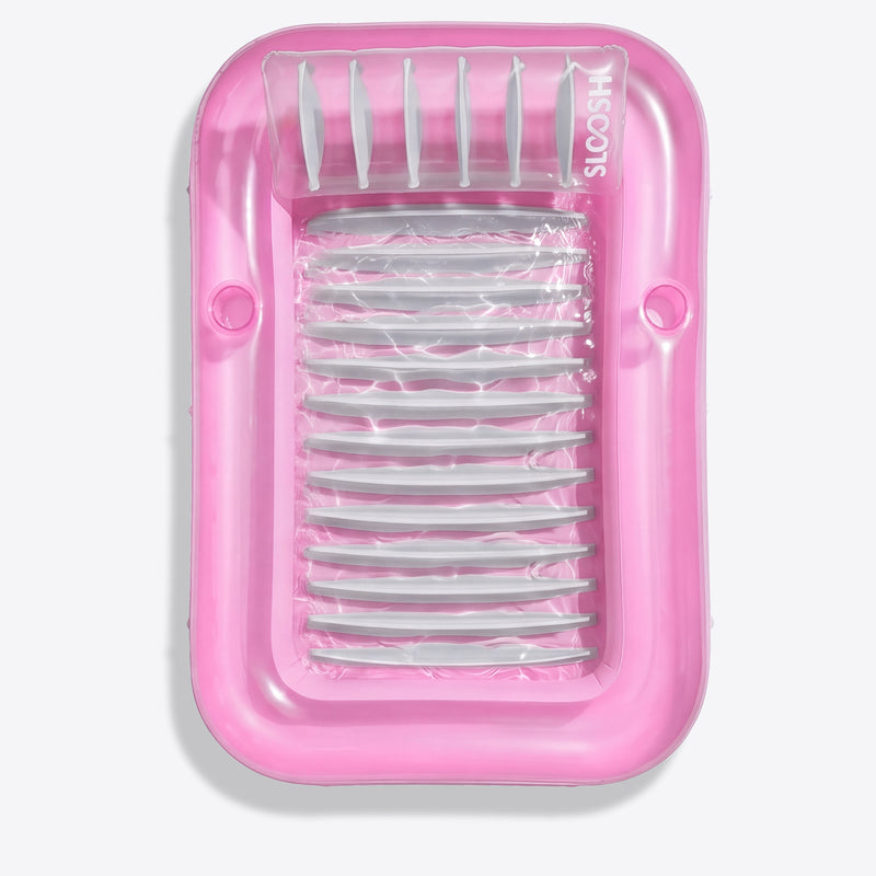 SLOOSH Transparent Inflatable Tanning Pool Lounger Float, 85