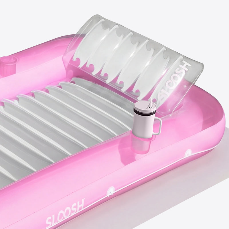 SLOOSH Transparent Inflatable Tanning Pool Lounger Float, 85