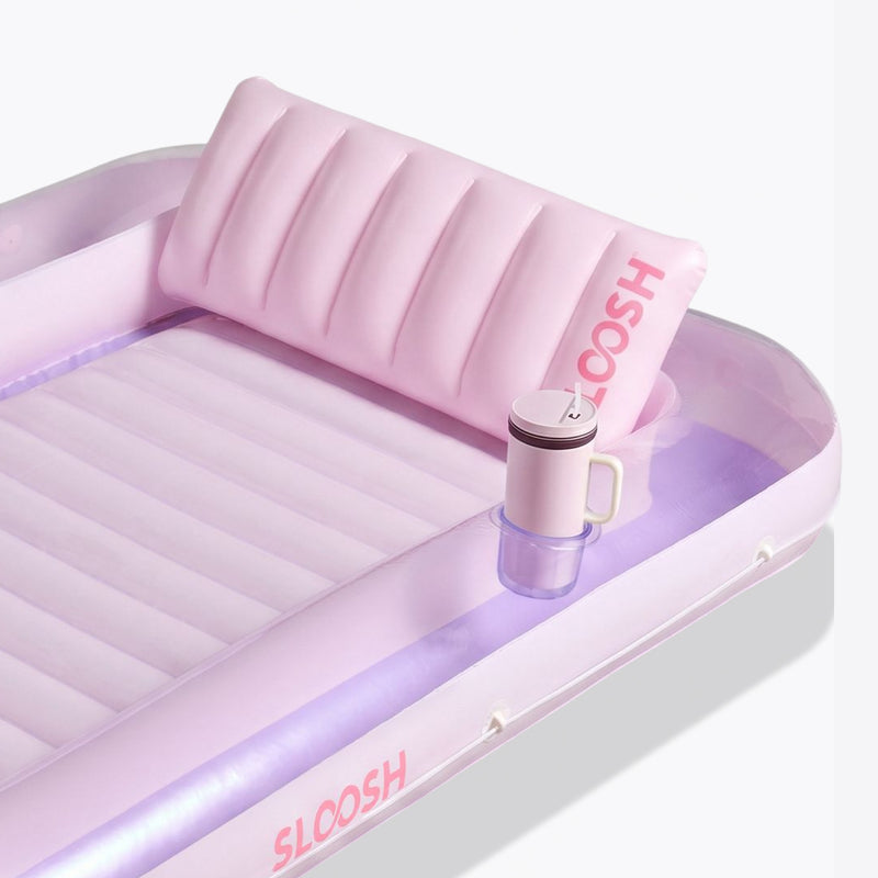 SLOOSH Transparent Inflatable Tanning Pool Lounger Float, 70