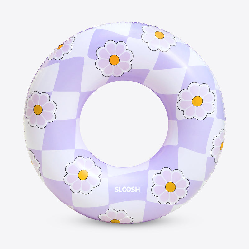 SLOOSH Inflatable Swim Ring, Purple Chase Flower-Bloom State