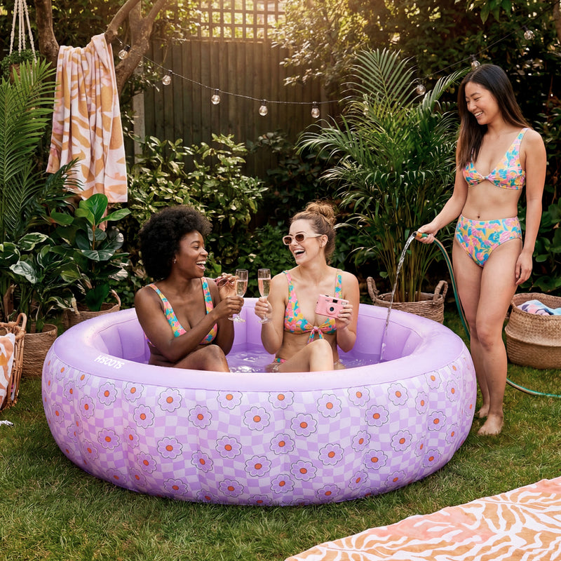 SLOOSH Inflatable Pool, Purple Chase Flower Bloom State