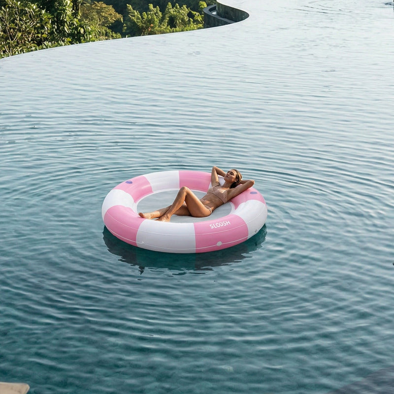 SLOOSH Inflatable Water Hammock, Pink Tie-dye Bliss State
