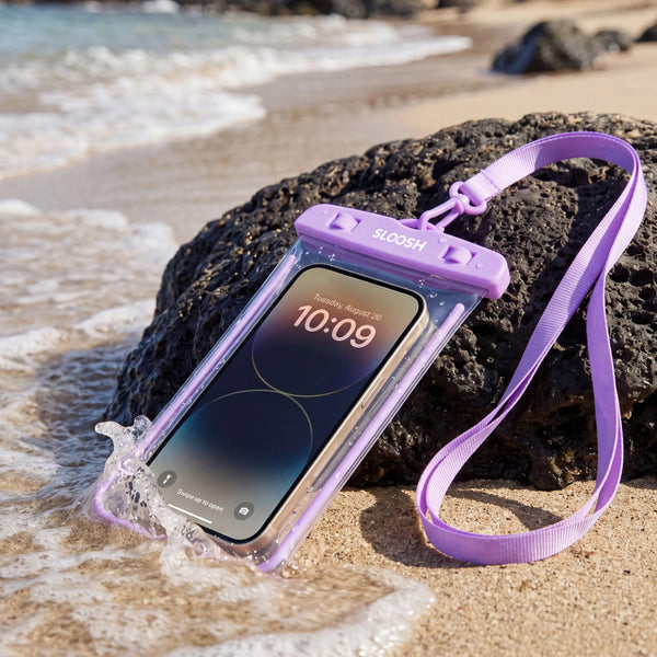 SLOOSH Waterproof Phone Case of Inflatable SUP, Purple Chase Flower