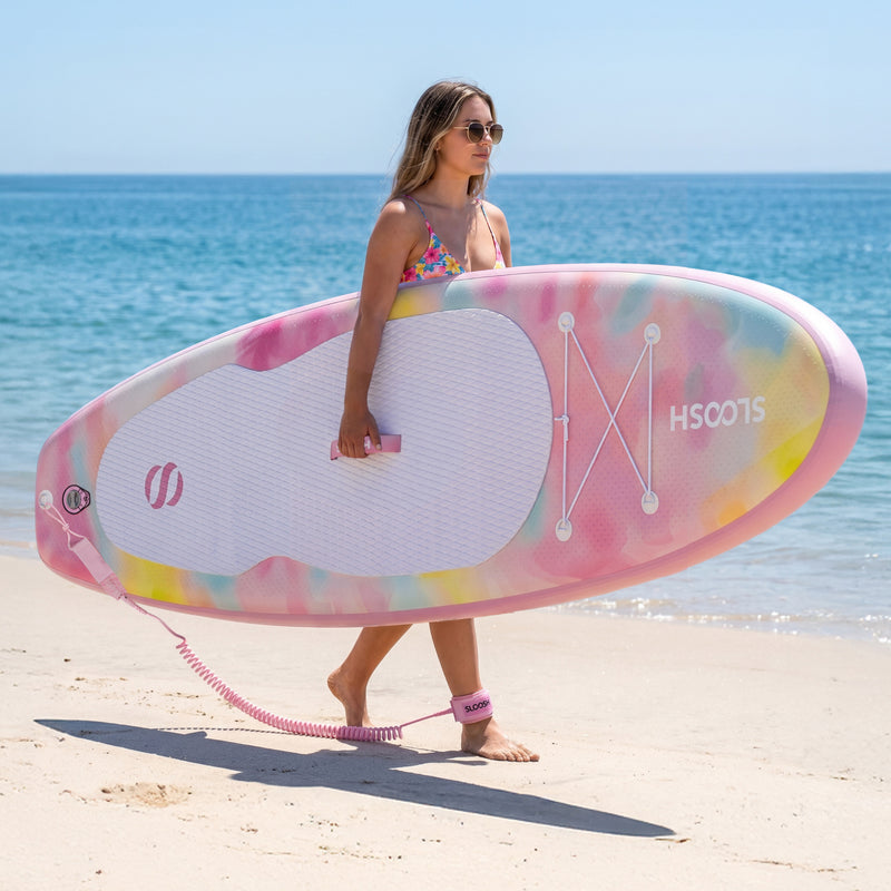 SLOOSH Leash of Inflatable SUP, Pink Tie-dye