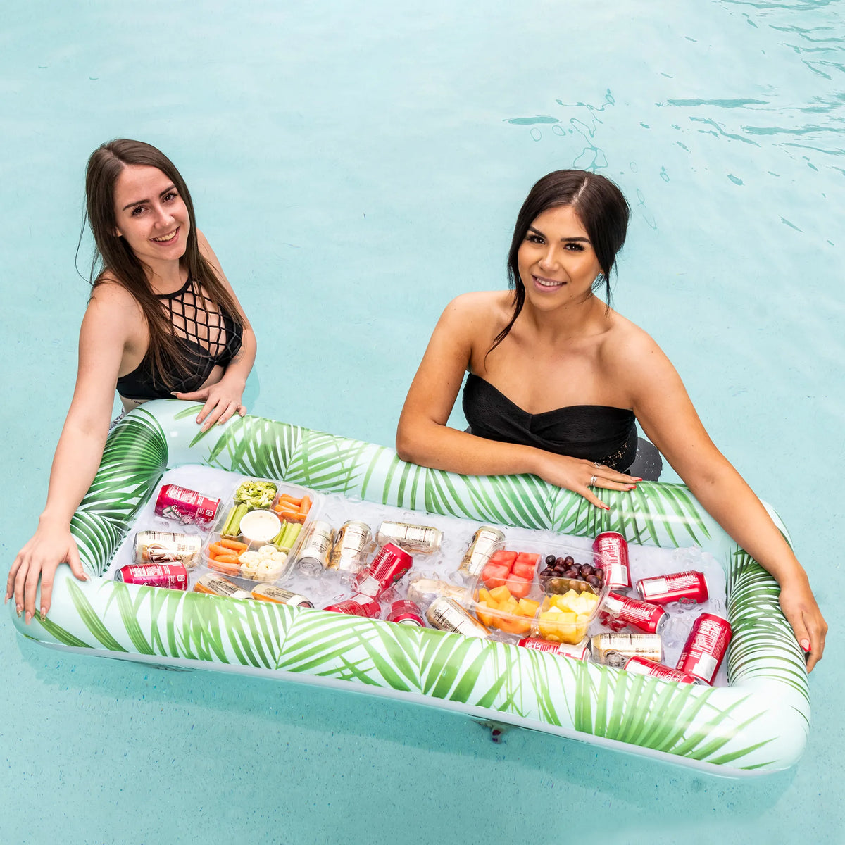 SLOOSH - Green Luau Themed Inflatable Serving Bars, 2 Pack