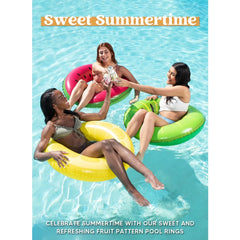 SLOOSH - Inflatable Swim Tube Raft with Summer Fruits Painting