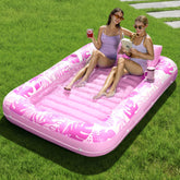 SLOOSH Inflatable Tanning Pool Lounger Float for Adults, 85" x 57"Blushing Pink XL