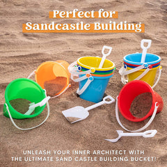 SLOOSH - Beach Buckets with Sand Shovels, 12 Sets