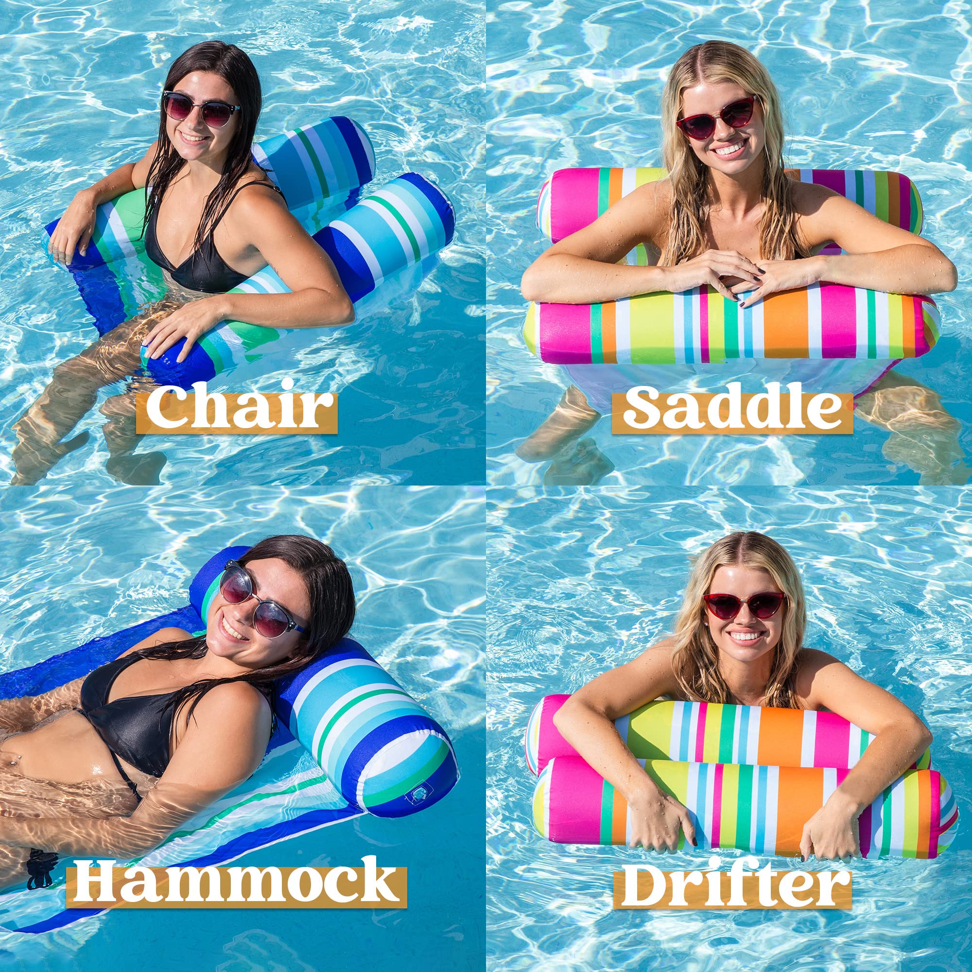 SLOOSH - 2/3 Packs Inflatable Pool Float Hammock