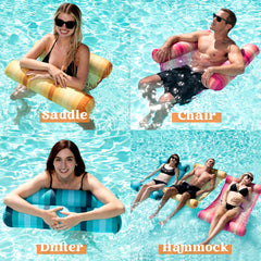SLOOSH - 4-in-1 Hammock Inflatable Pool Float, 3 Pack
