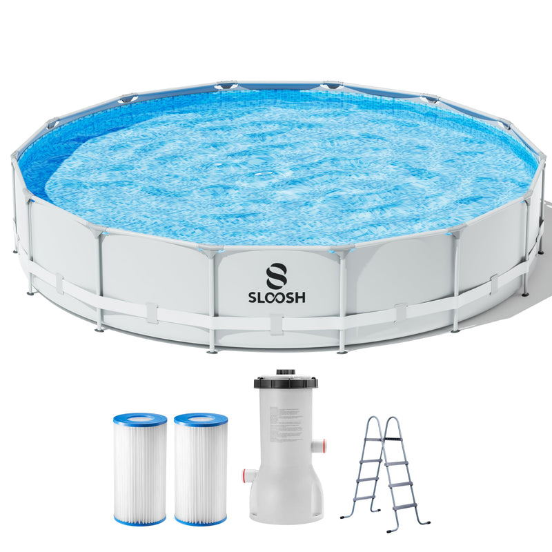 SLOOSH Round Above Ground Pool - 15ft x 42inch