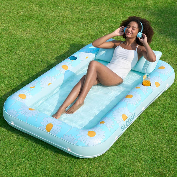 Sloosh Inflatable Tanning Pool Lounger Float, 70