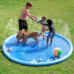 SLOOSH Non-Slip Splash Pad Sprinkler, 10ft, Blue