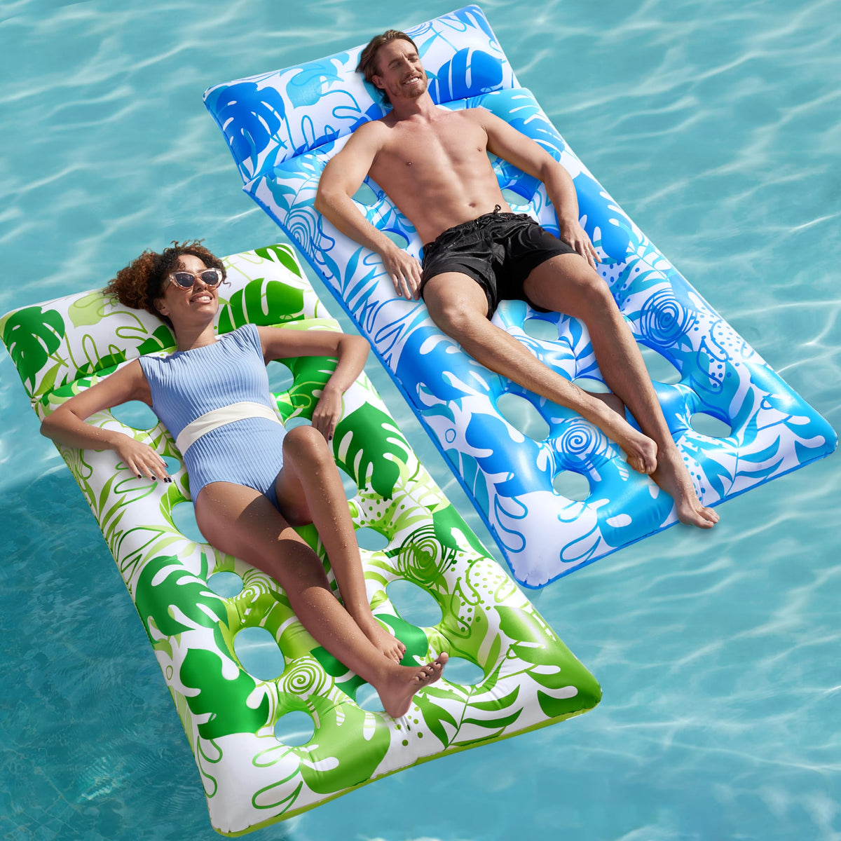 thumbnail image 2 of 2025 New Upgraded] Inflatable Pool Float Adult, Pool Lounger Float 2 of 11
