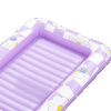 SLOOSH Inflatable Tanning Pool Lounger Float, Purple Chase Flower Bloom State, 70