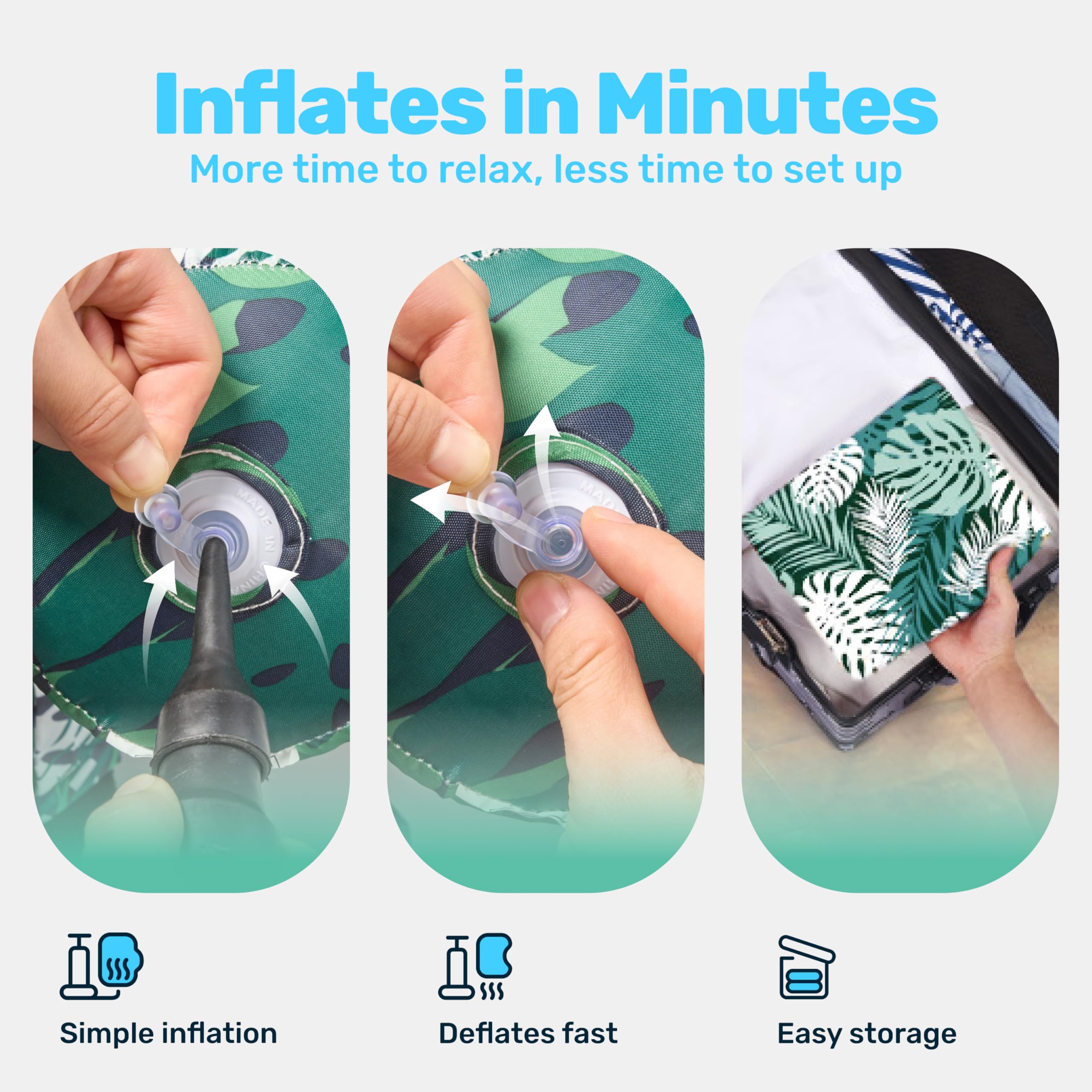 SLOOSH Inflatable Pool Lounge Chair 2-Pack – Comfortable Floating Hammock