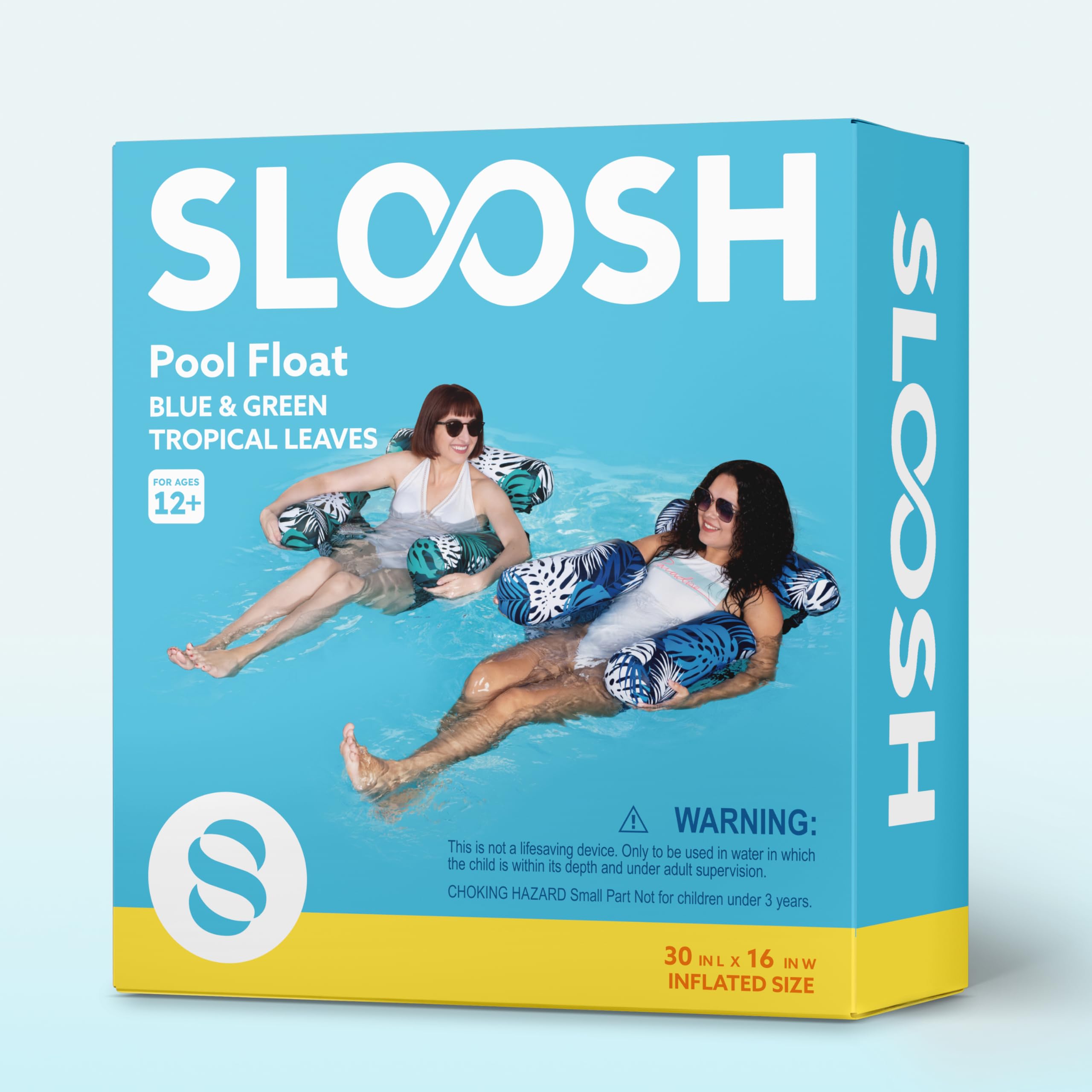 SLOOSH Inflatable Pool Lounge Chair 2-Pack – Comfortable Floating Hammock