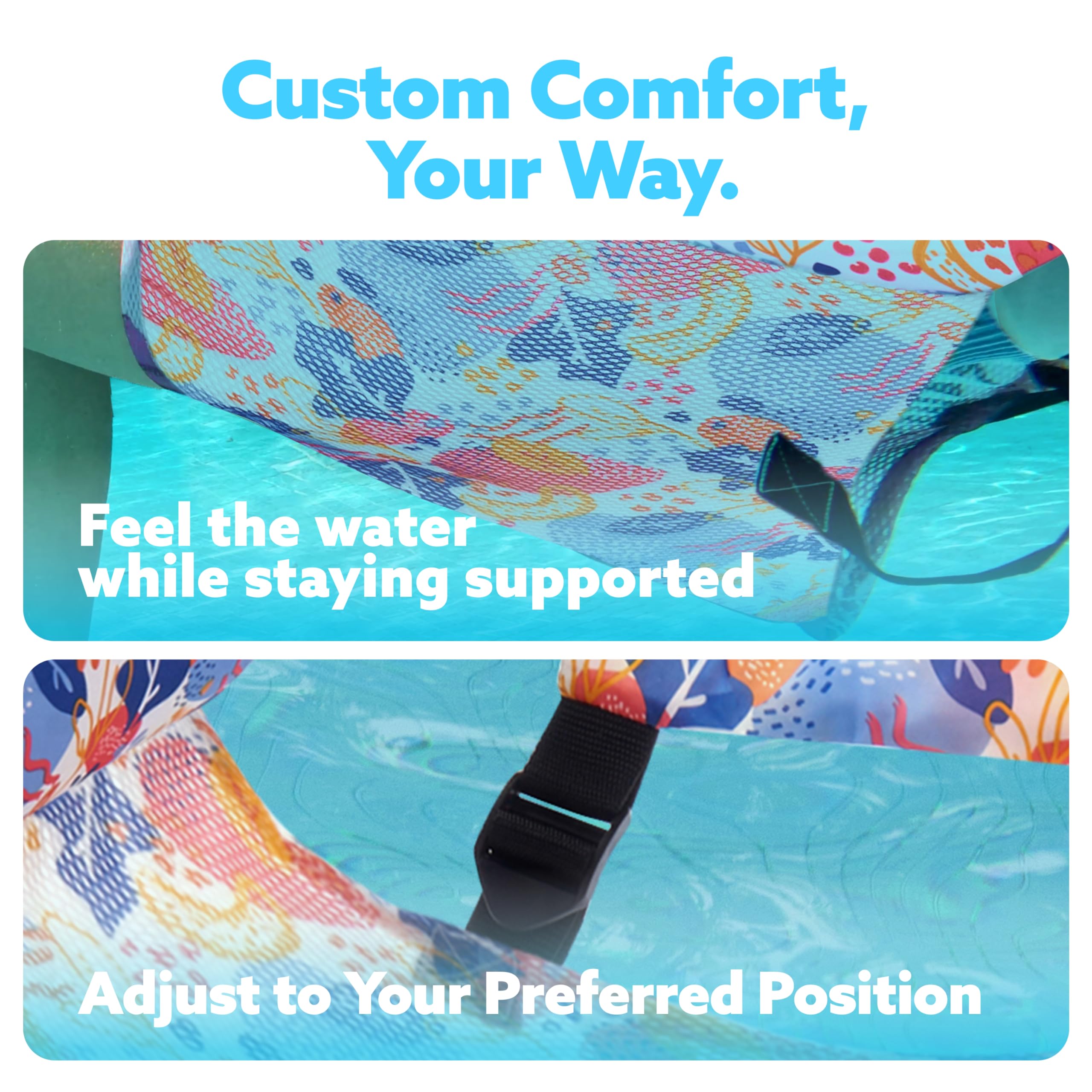 Inflatable Pool Floats Adult - 2 Packs Floating Lounge Chairs, Tropical Flowers