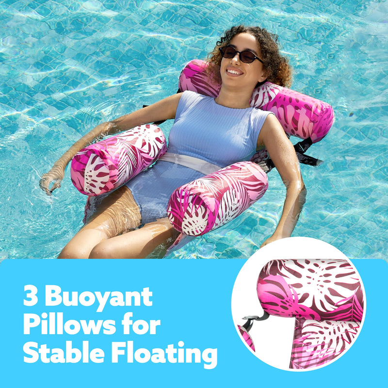 Inflatable Pool Floats Adult,2 Packs Floating Lounge Chairs