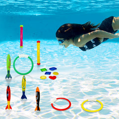 18pcs Underwater Pool Toys Rings