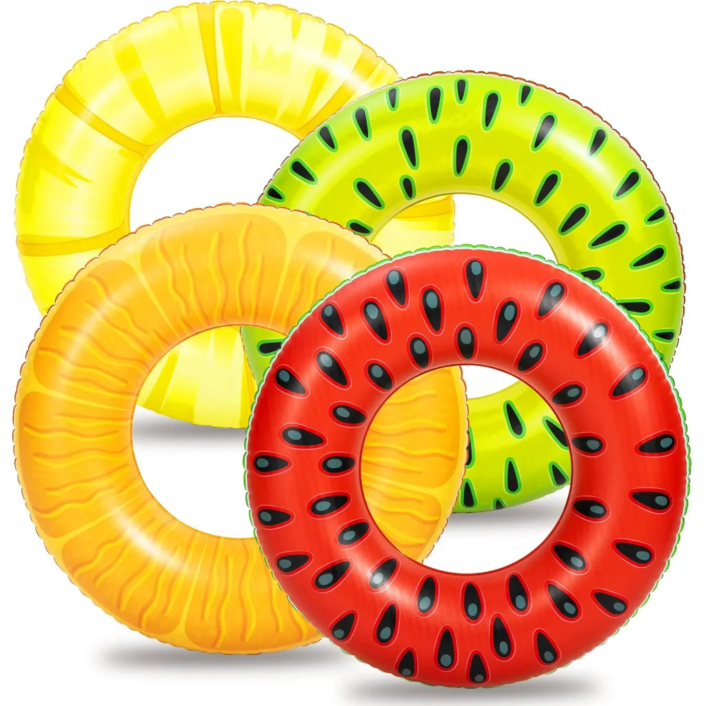 SLOOSH - Inflatable Swim Tube Raft with Summer Fruits Painting