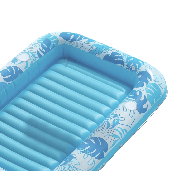 SLOOSH Inflatable Tanning Pool Lounger Float, Cyan Pink XL, 85