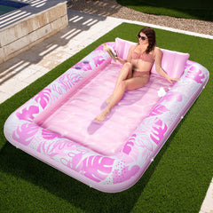 SLOOSH Inflatable Tanning Pool Lounger Float for Adults, Blushing Pink XL